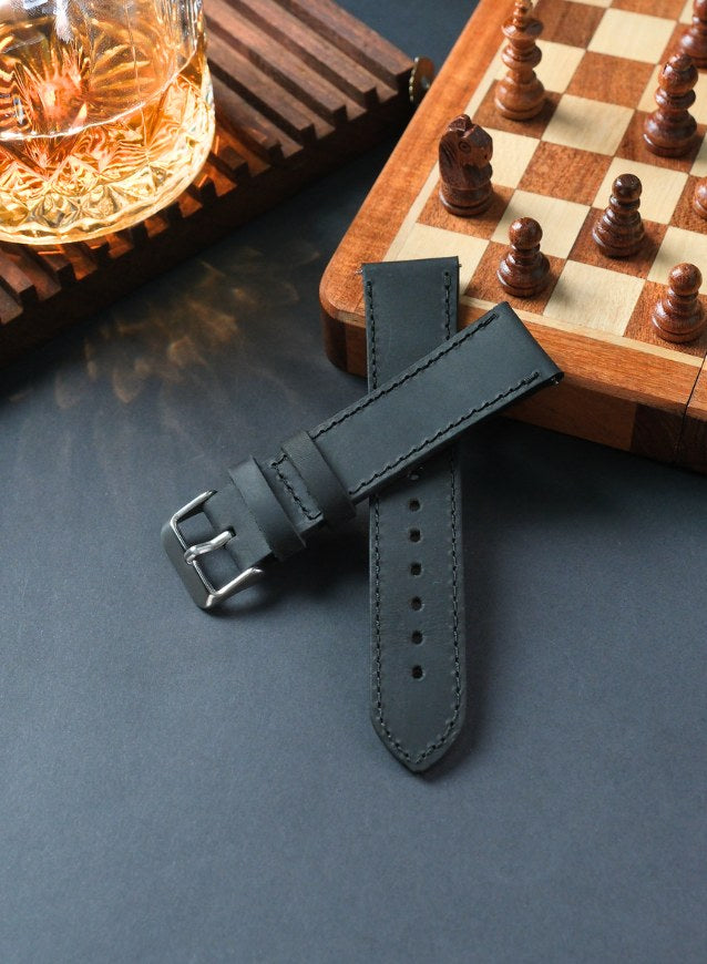 Samsung Watch Deri Kordon Siyah - İsnos