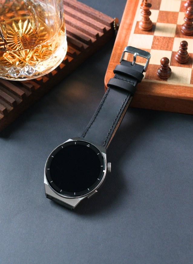 Samsung Watch Deri Kordon Siyah - İsnos