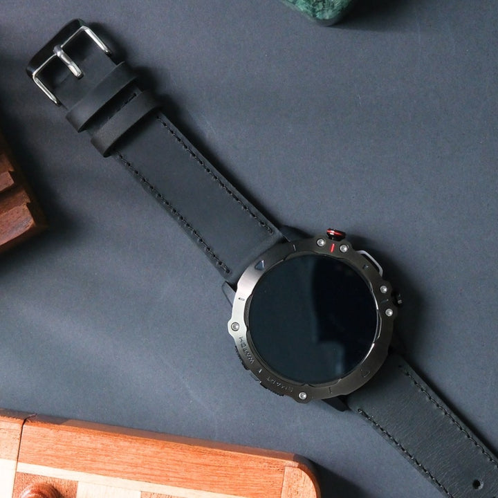 Huawei Watch Deri Kordon Siyah - İsnos