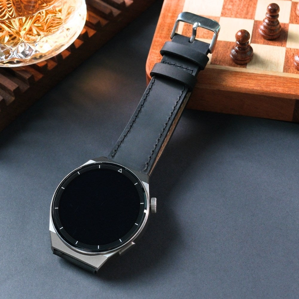 Samsung Watch  Deri Kordon Siyah - İsnos