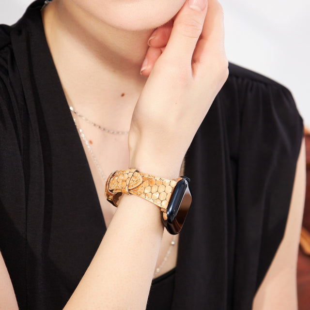 Apple Watch Kadın Deri Kordon Köpük - Crop - vagave