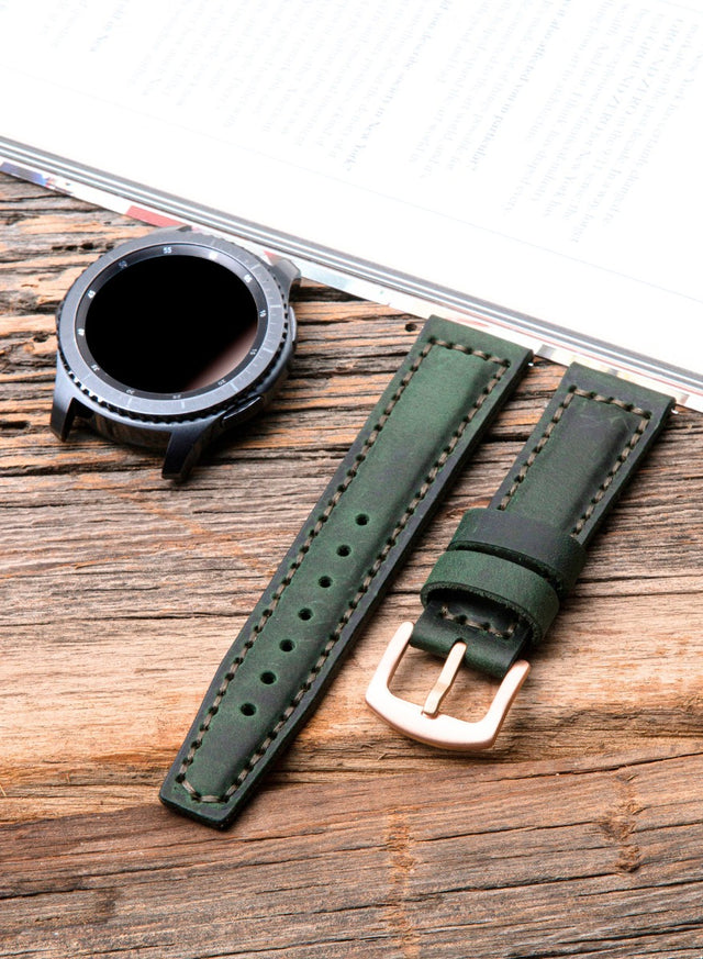 Samsung Watch Deri Kordon Yeşil - SamCrazy