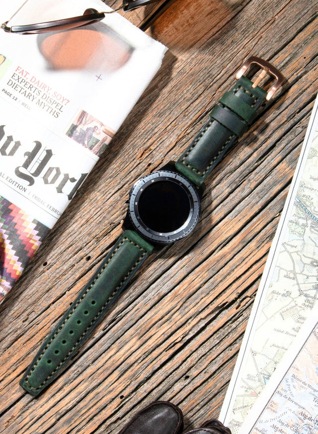 Samsung Watch Deri Kordon Yeşil - SamCrazy