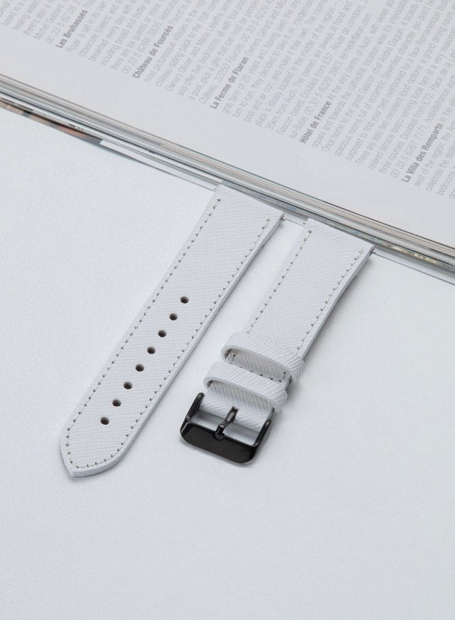 Huawei Watch Deri Kordon Beyaz - Saffiano