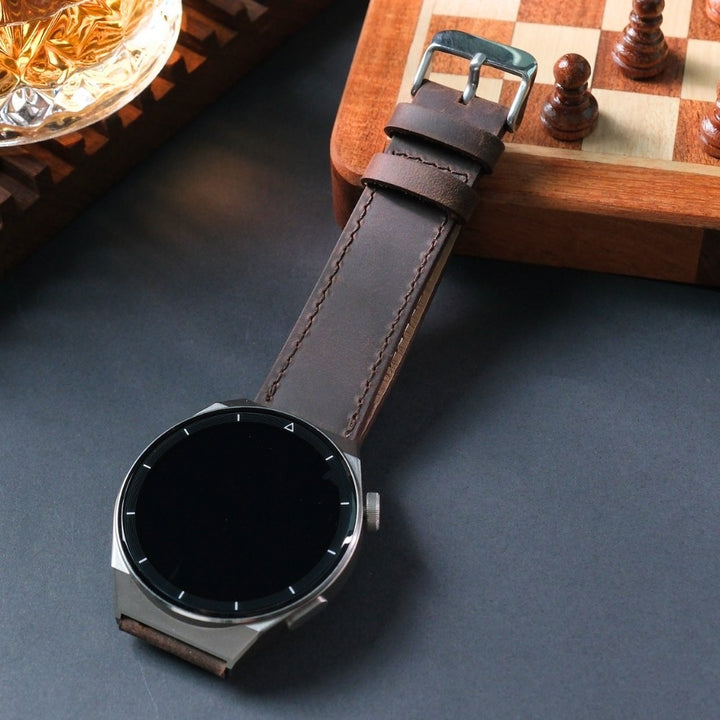 Samsung Watch  Deri Kordon Kahve - İsnos