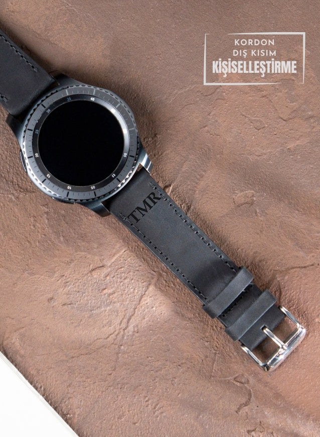 Samsung Watch Deri Kordon Siyah - Crazy