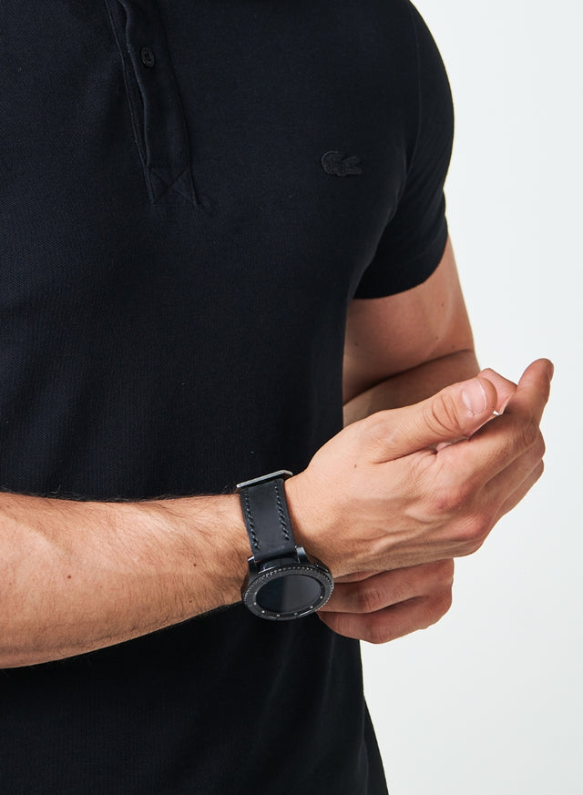 Huawei Watch Deri Kordon Siyah - Oval Üçip