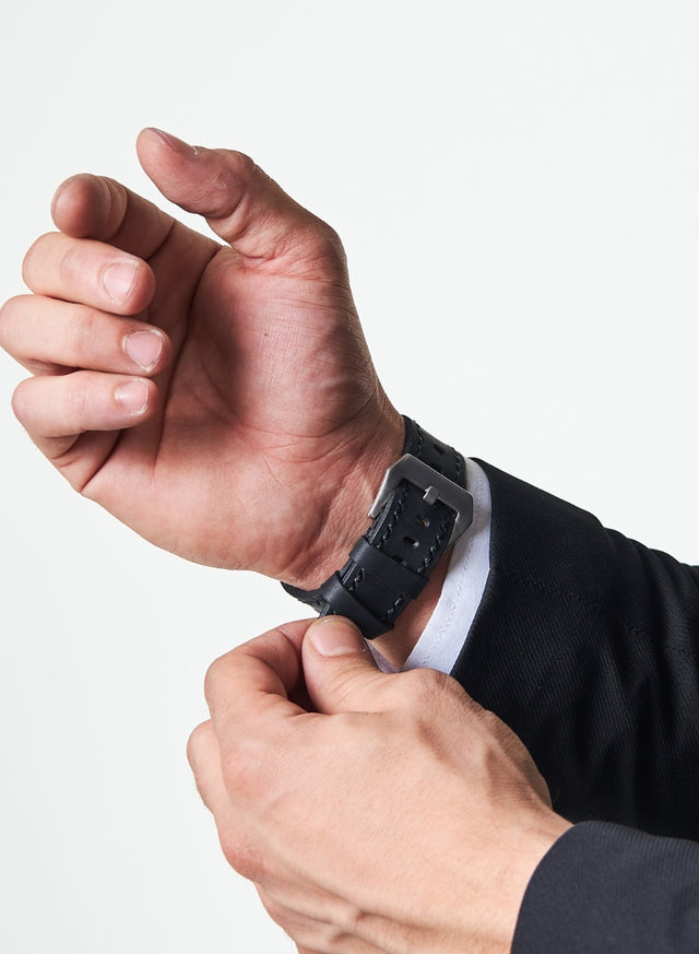 Huawei Watch Deri Kordon Siyah - Oval Üçip