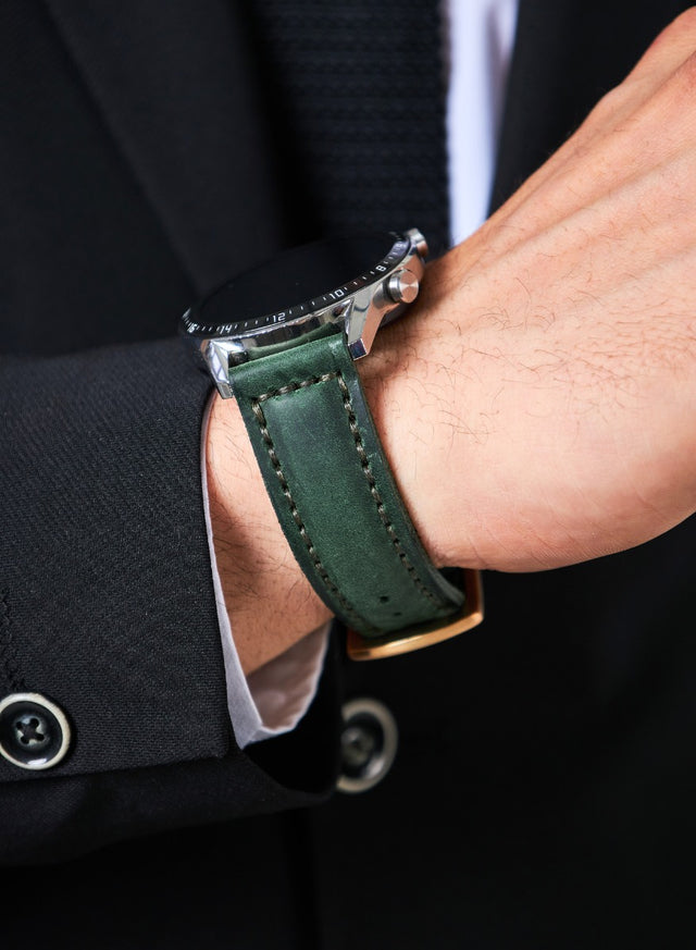 Samsung Watch Deri Kordon Yeşil - SamCrazy