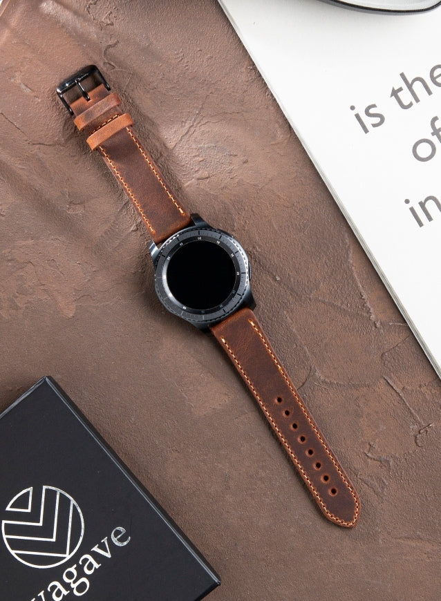 Samsung Watch Deri Kordon Taba - Crazy