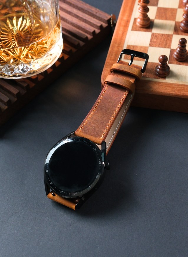 Samsung Watch Deri Kordon Camel - İsnos