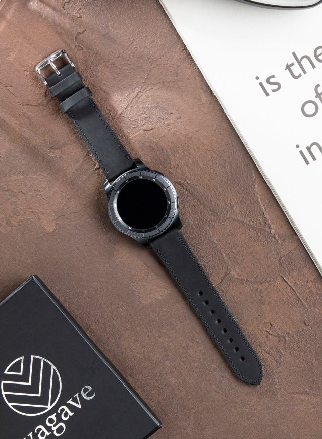 Samsung Watch Deri Kordon Siyah - Crazy