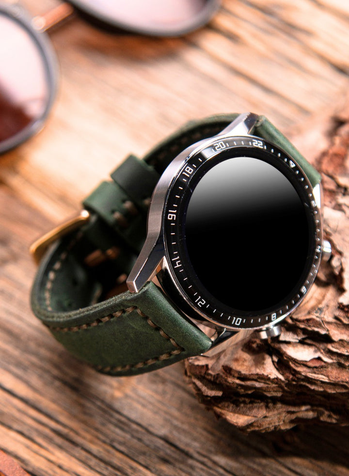 Samsung Watch  Deri Kordon Yeşil - SamCrazy