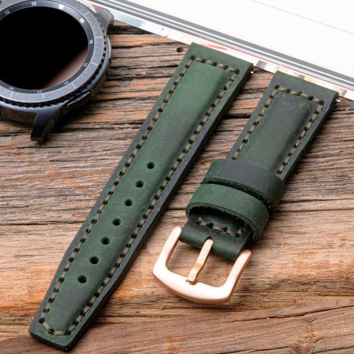 Samsung Watch  Deri Kordon Yeşil - SamCrazy