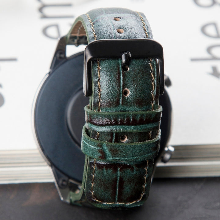 Samsung Watch  Deri Kordon Yeşil - Croco