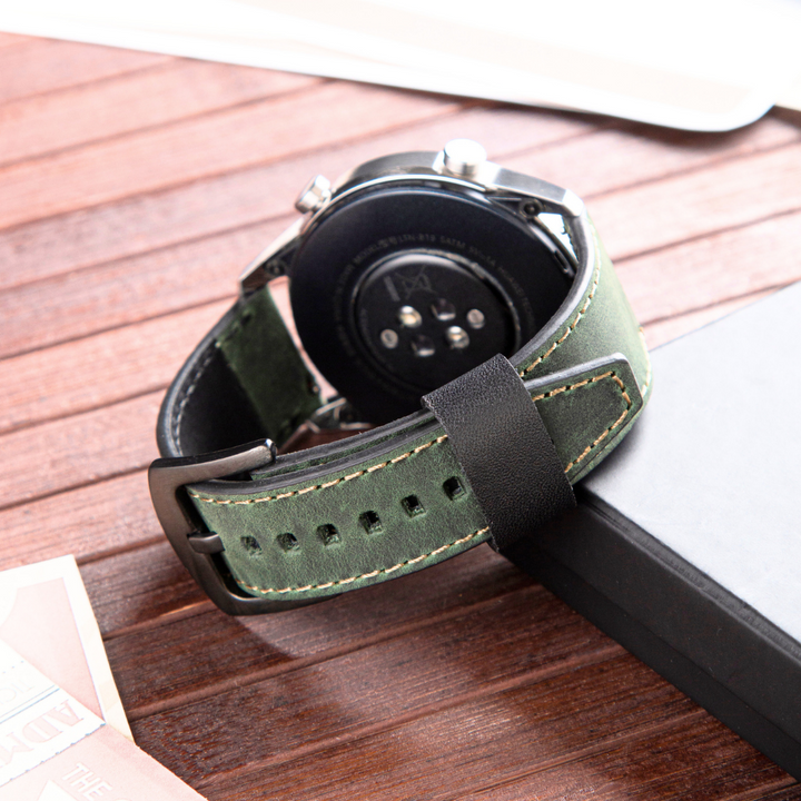 Samsung Watch Deri Kordon  Yeşil - Dissam