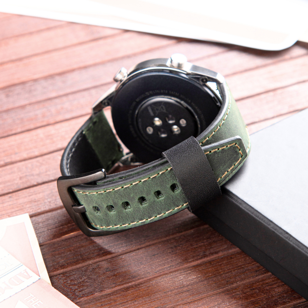 Huawei Watch Deri Kordon  Yeşil - Dissam
