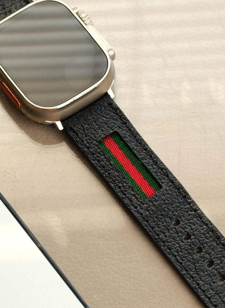 Apple Watch Deri Kordon Siyah - Veltro