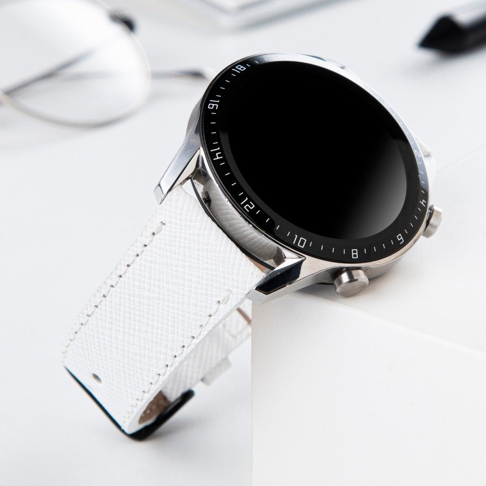 Huawei Watch Deri Kordon Beyaz - Safiano