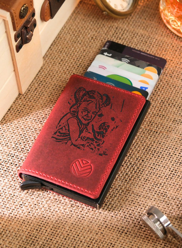 Kişiselleştirilebilir Miniwallet Cüzdan Kartlık - Kırmızı