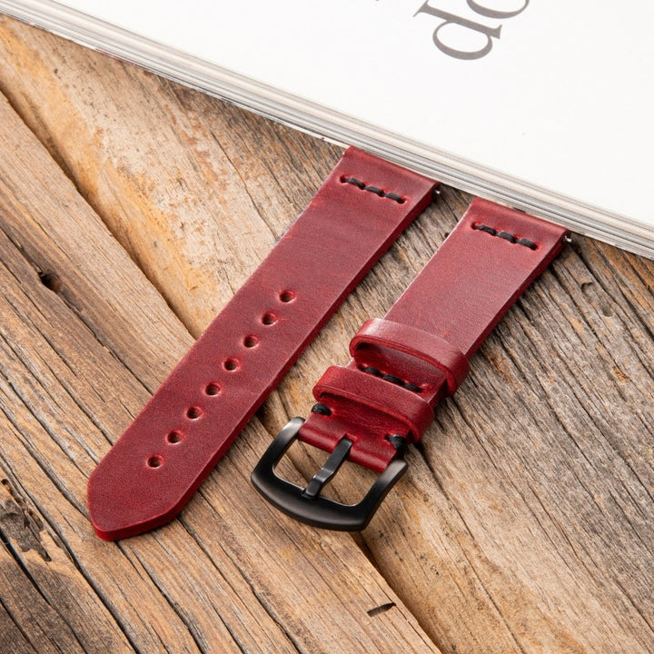 Samsung Watch Deri Kordon Kırmızı - Musap