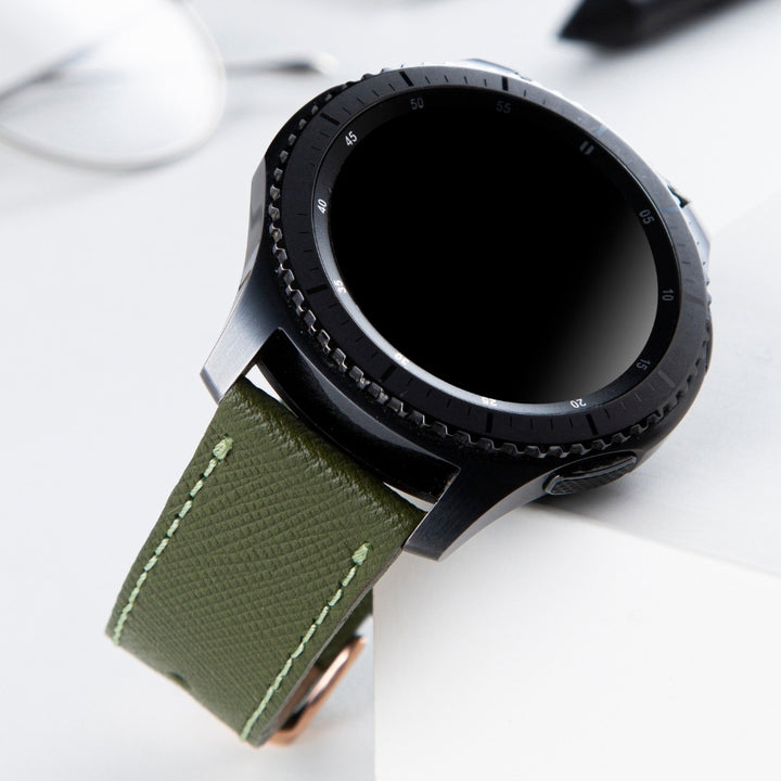Samsung Watch  Deri Kordon Yeşil - Safiano