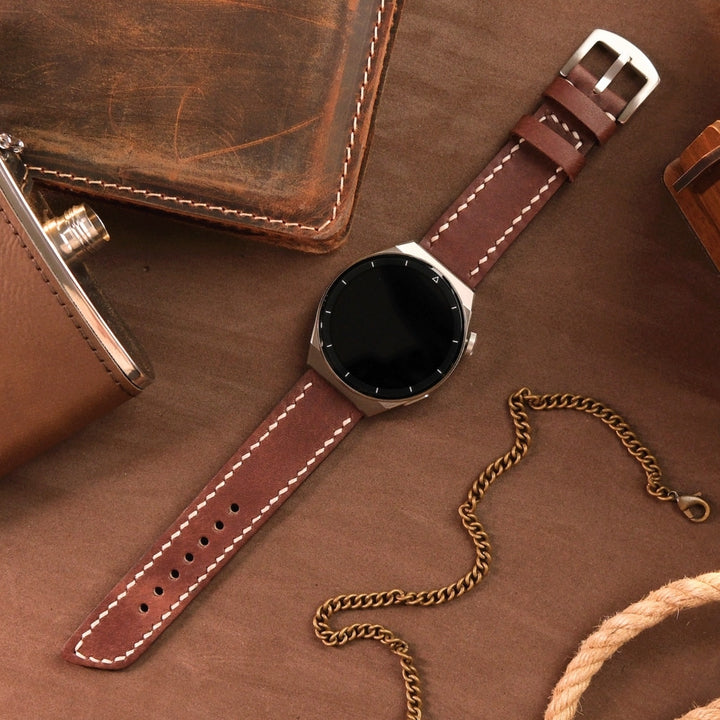 Samsung Watch  Deri Kordon Kahve - Pueblo