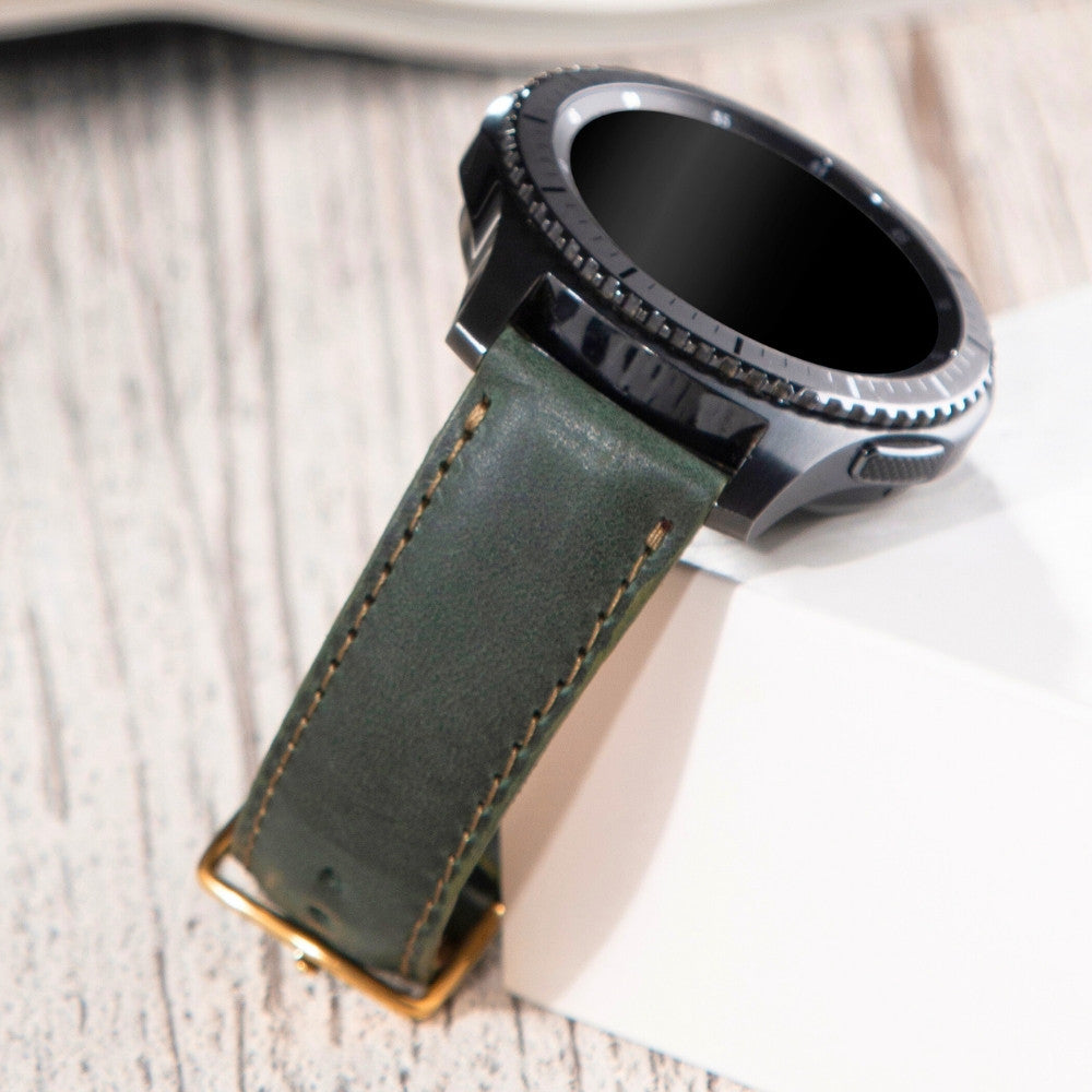Samsung Watch  Deri Kordon Yeşil - Fullup