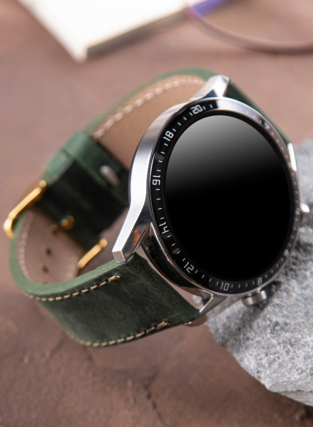 Huawei Watch Deri Kordon Yeşil - Crazy