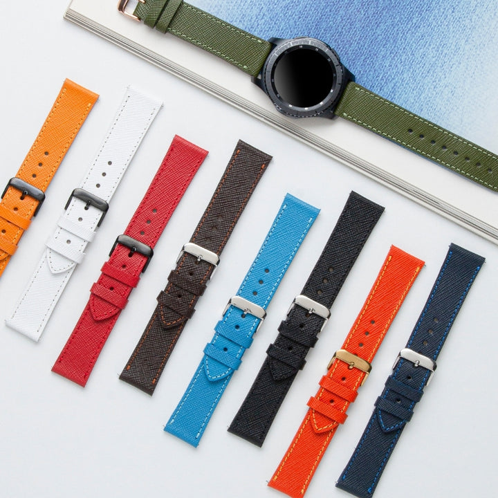 Samsung Watch  Deri Kordon Yeşil - Safiano