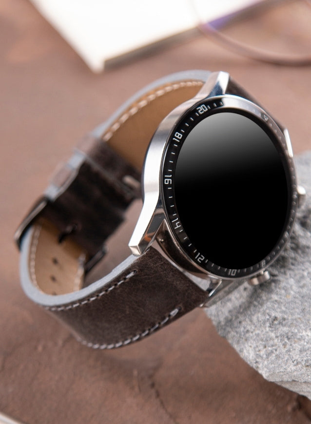 Huawei Watch Deri Kordon Gri - Crazy