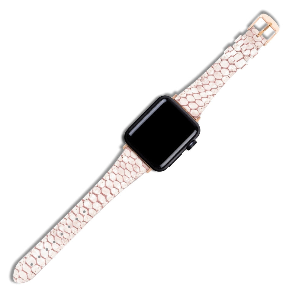 Apple Watch Kadın  Deri Kordon Beyaz - Crop