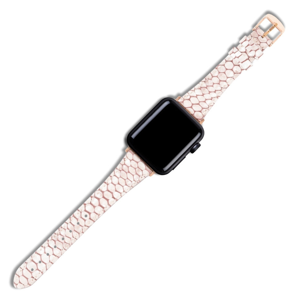 Apple Watch Kadın  Deri Kordon Beyaz - Crop - vagave