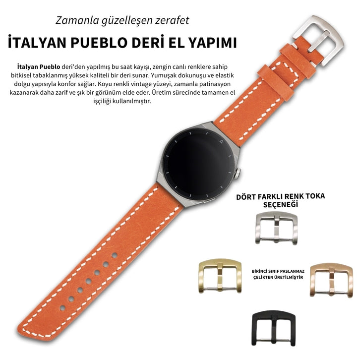 Samsung Watch  Deri Kordon Turuncu - Pueblo