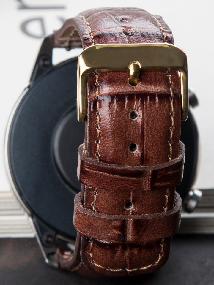 Klasik Saat Deri Kordon 5 Farklı Renk Seçeneği 18mm 20mm 22mm 24mm- Croco