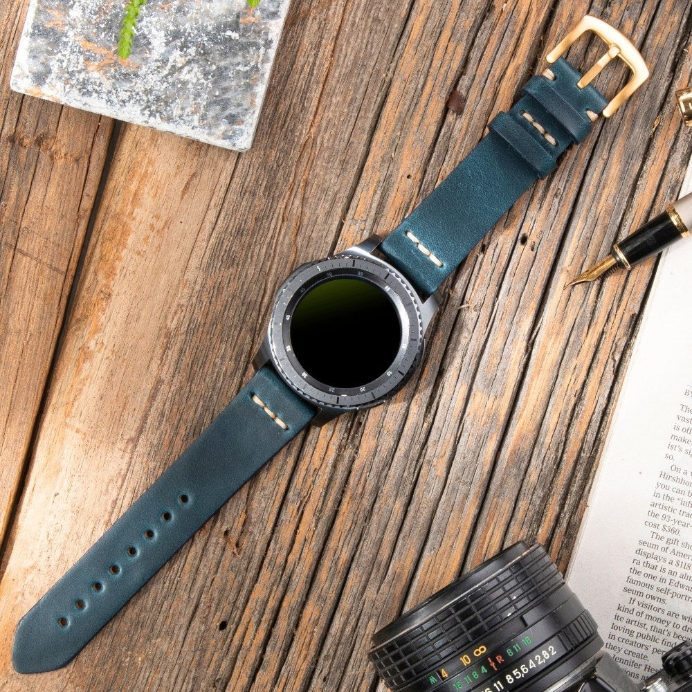 Samsung Watch Deri Kordon Mavi - Musap
