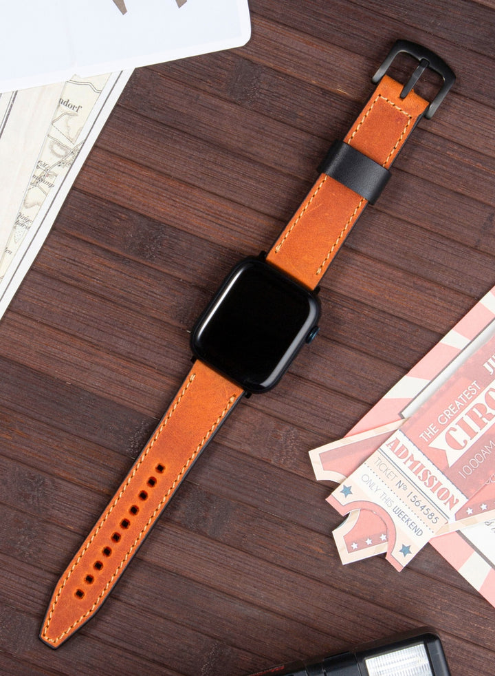 Apple Watch Deri Kordon Taba - Dissam