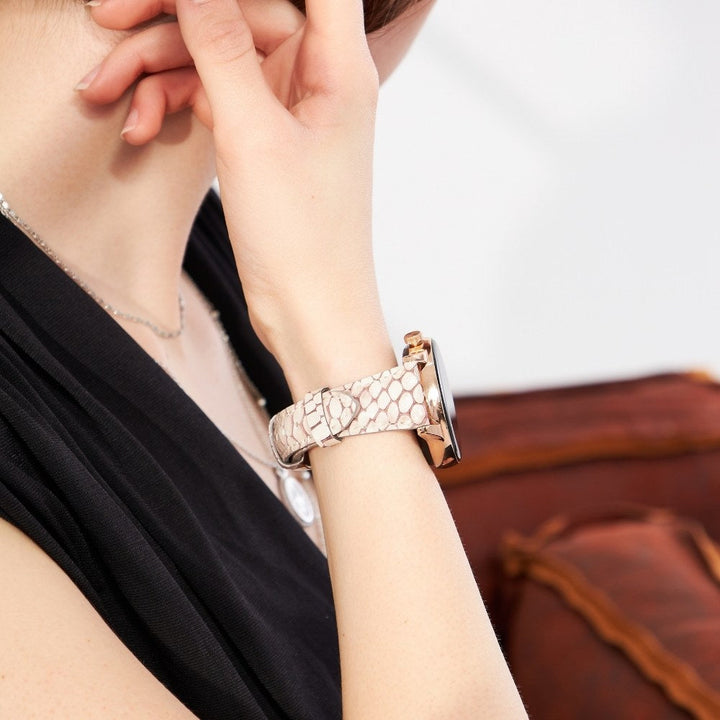 Samsung Watch Kadın Deri Kordon Beyaz - Crop
