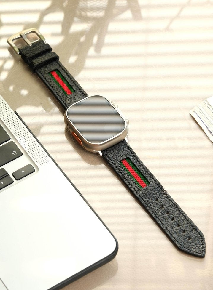 Apple Watch Deri Kordon Siyah - Veltro