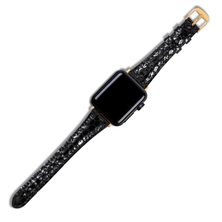 Apple Watch Kadın  Deri Kordon Siyah - Crop
