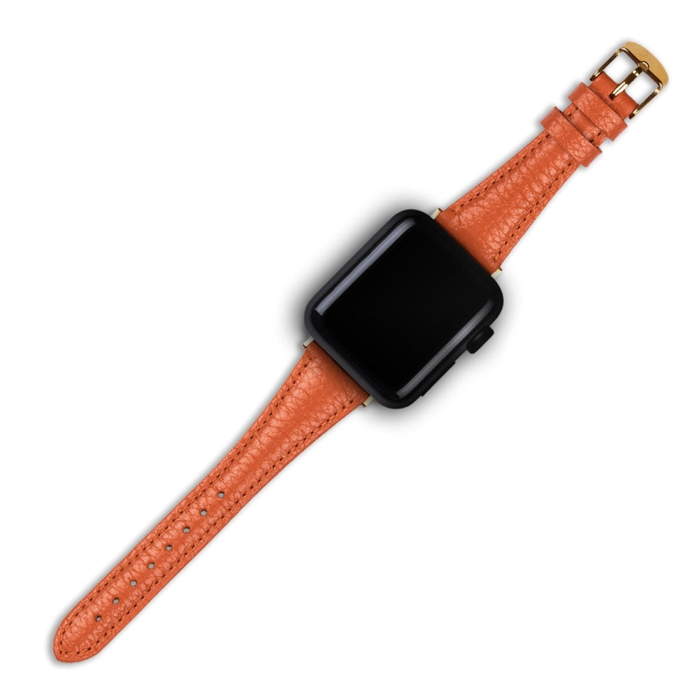 Apple Watch Kadın  Deri Kordon Turuncu - Pupi
