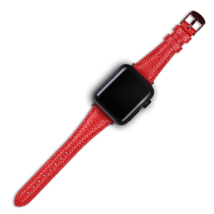 Apple Watch Kadın  Deri Kordon Kırmızı - Pupi