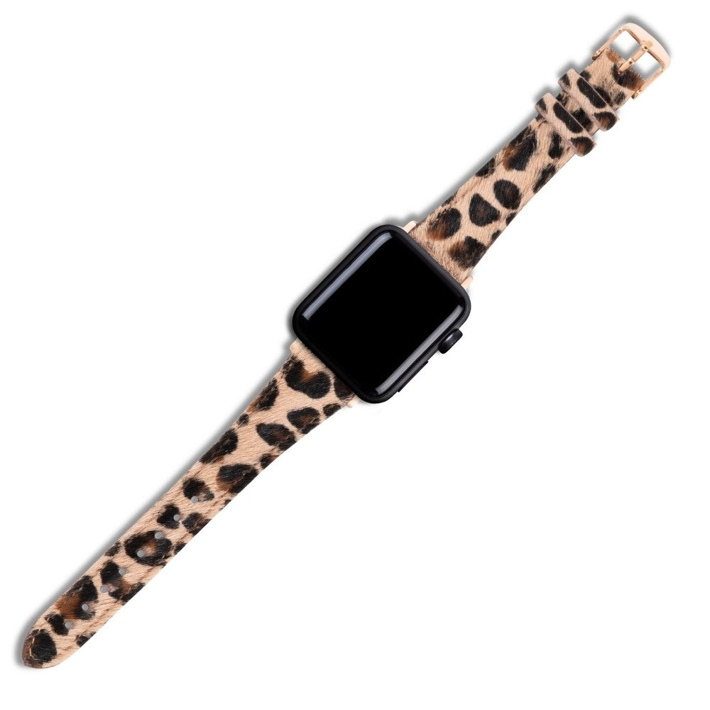 Apple Watch Kadın  Deri Kordon Kahve Leopar - Vadiva - vagave