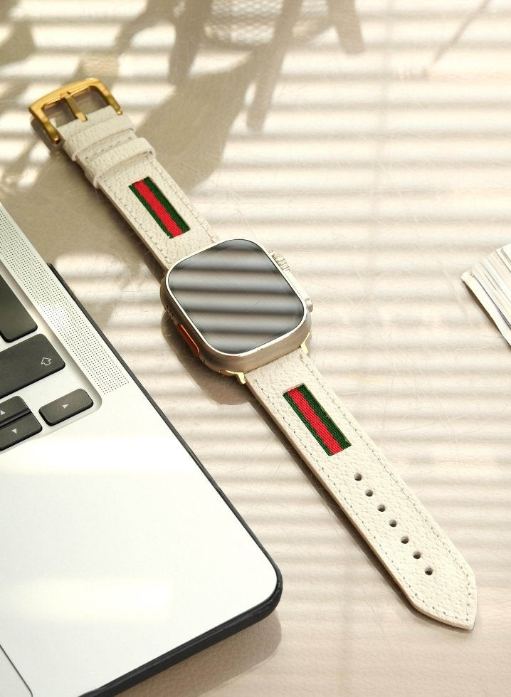 Apple Watch Deri Kordon Bej - Veltro