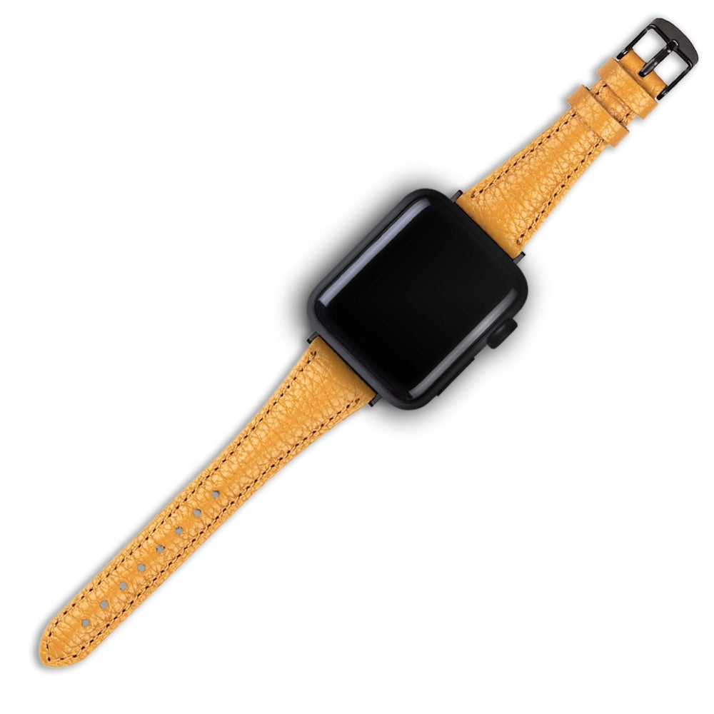Apple Watch Kadın  Deri Kordon Sarı - Pupi