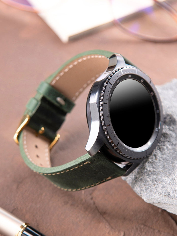 Samsung Watch  Deri Kordon 9 Farklı Renk Seçeneği- Crazy