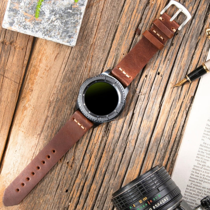 Samsung Watch Deri Kordon Kahve - Musap