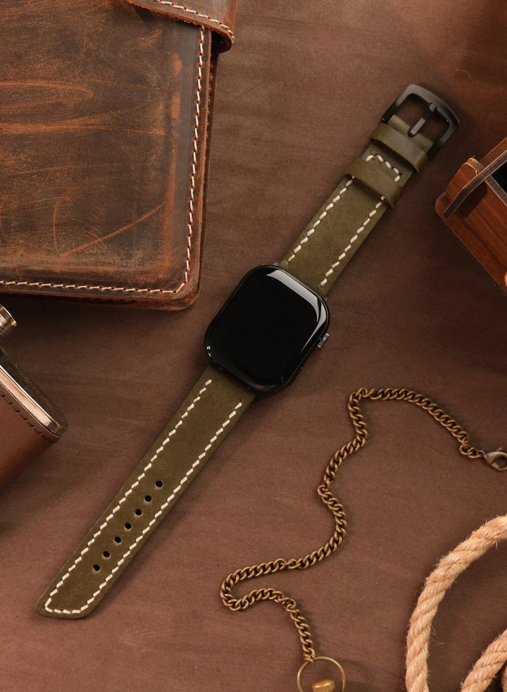 Apple Watch Deri Kordon Yeşil - Pueblo