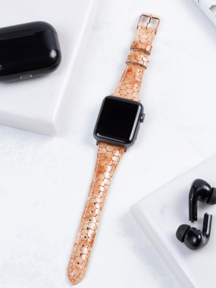 Apple Watch Kadın  Deri Kordon 6 Farklı Renk Seçeneği- Crop