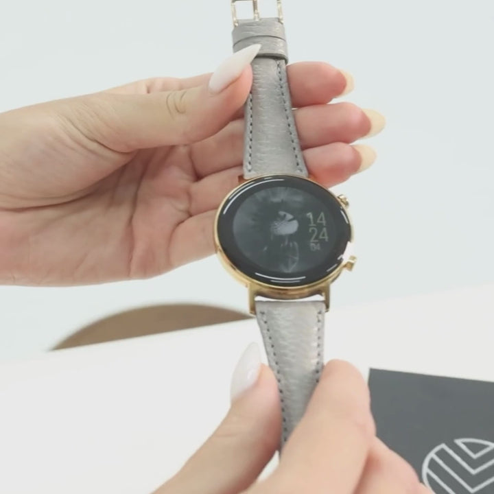 Samsung Watch Kadın Deri Kordon Gri - Pupi